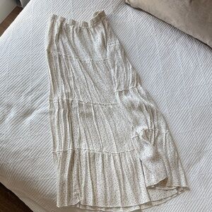 Floral Cream Maxi Skirt